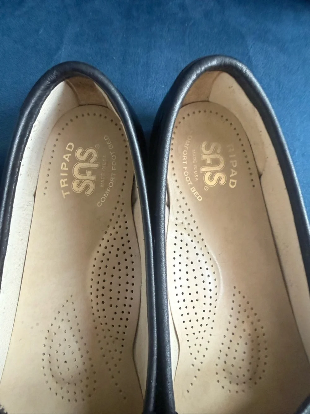 SAS Tripad Comfort Black Leather Loafers Slip On Walking Shoes 8